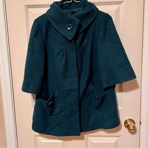 Teal 3/4 sleeved pea coat